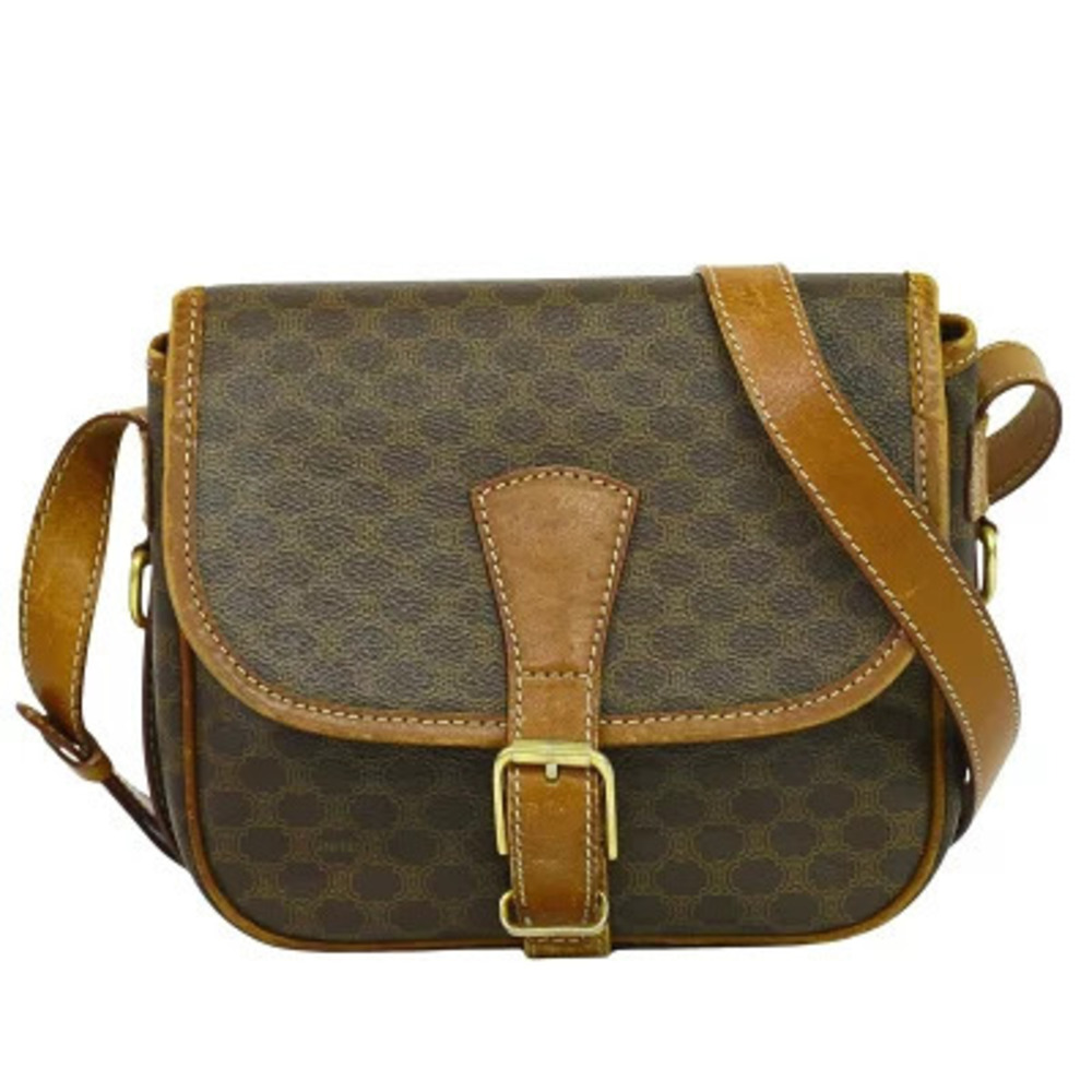 Celine Macadam Shoulder Bag Brown